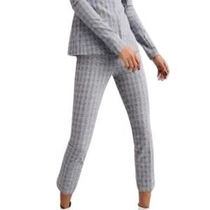 Theory Classic Gray Skinny Pants Cropped Plaid Size 12